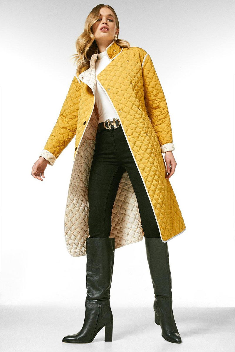 Reversible Quilted Trench Coat