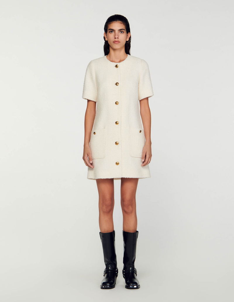 sandro short tweed dress SANDRO Short Tweed Dress
