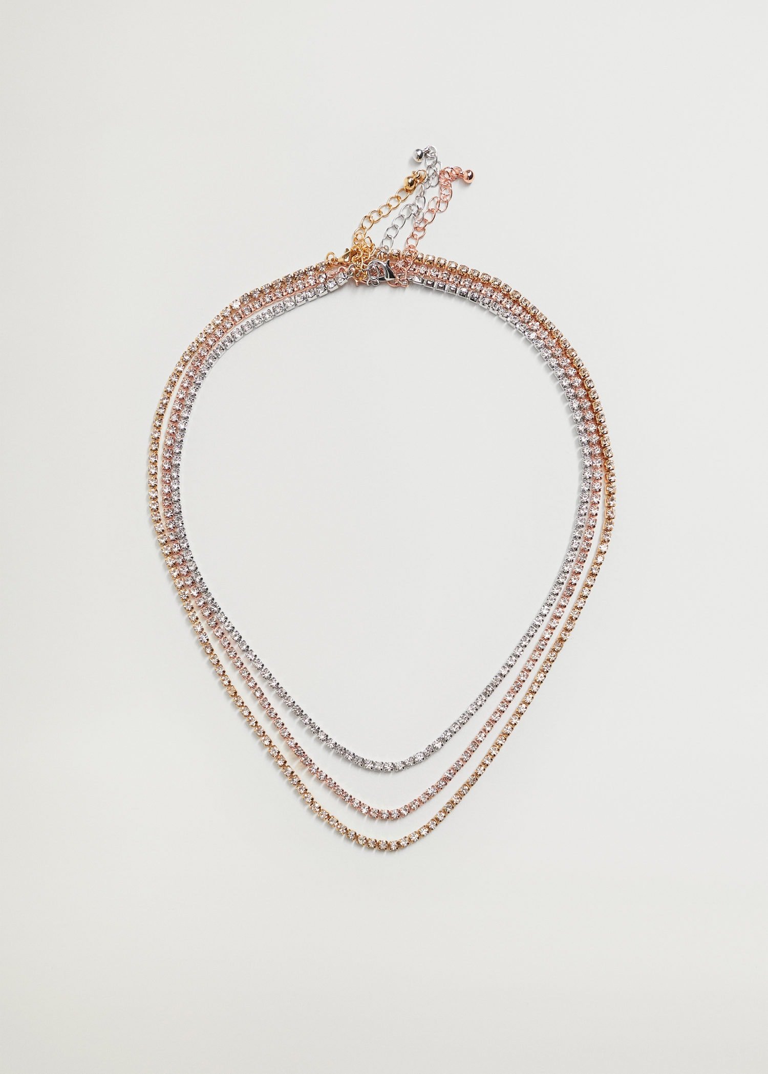 Rhinestone crystal body necklace