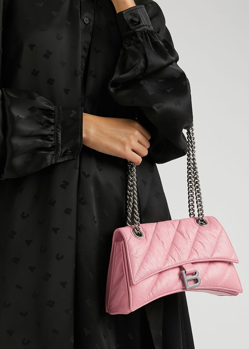 Pink Crush small quilted-leather shoulder bag, Balenciaga