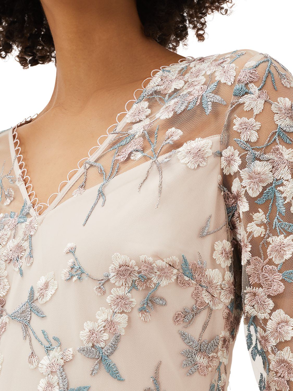 trisha embroidered maxi dress Trisha Beige Floral Embroidered Midi Dress Lena&Lou – Lena Layne