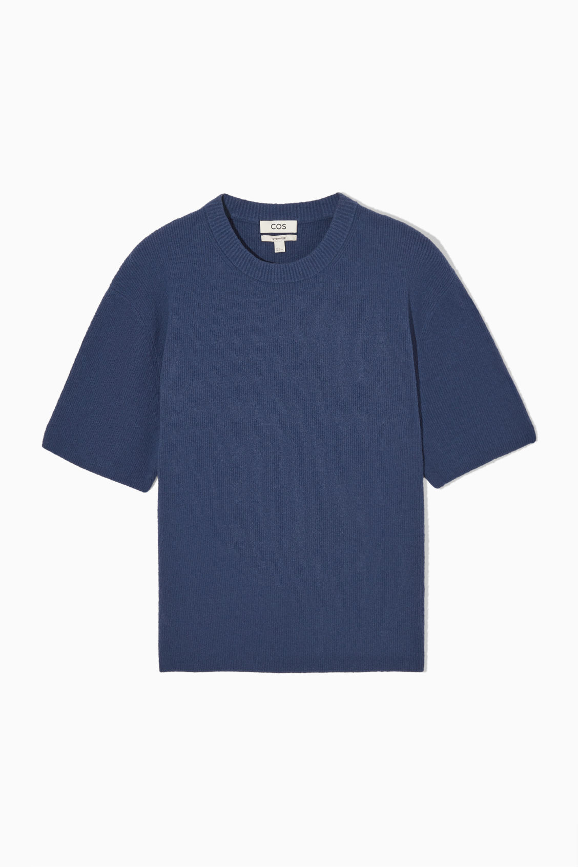 COS Bouclé-Knit T-Shirt in DARK BLUE | Endource