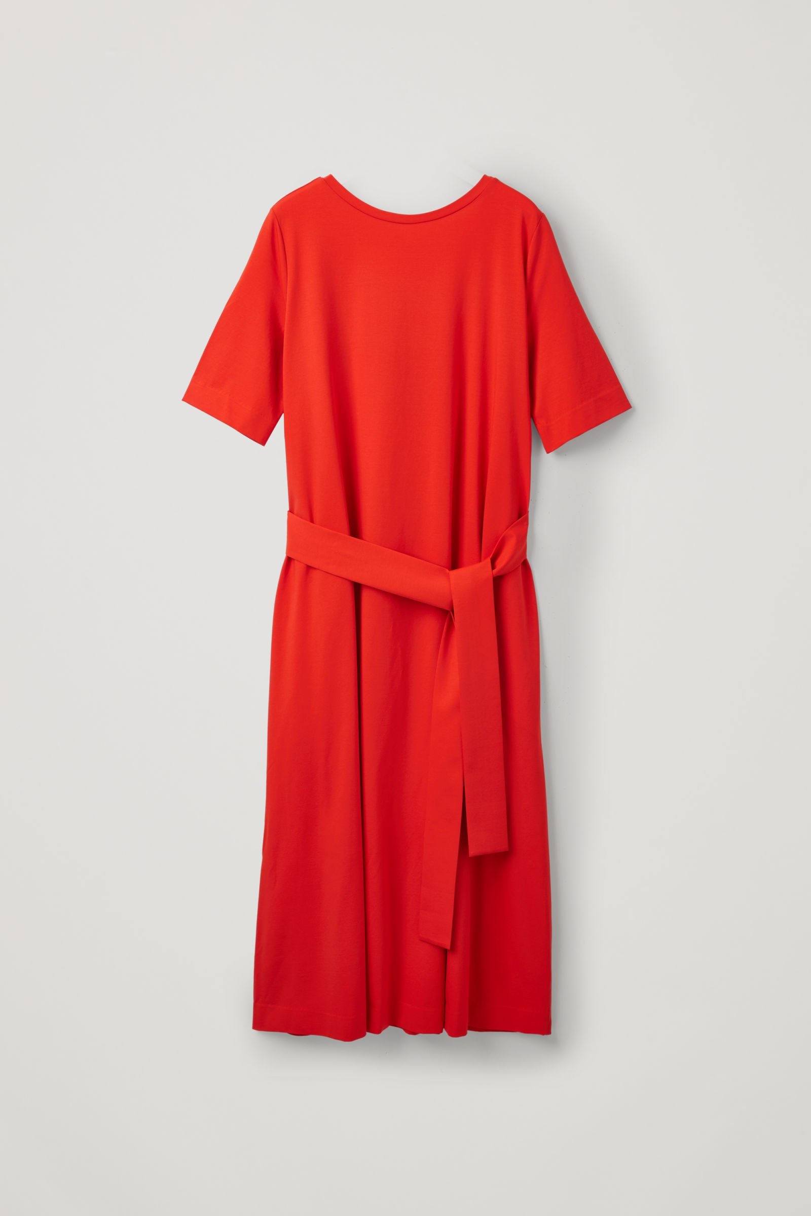 COS Long A-Line Jersey Dress in Vibrant red | Endource