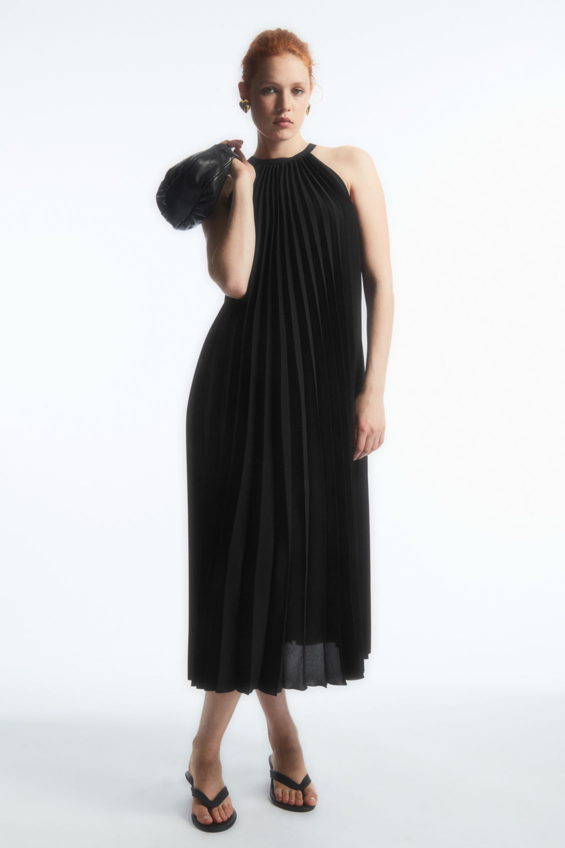 open lace back dress Petal and Pup Women's GIA Pleated Halterneck Maxi Dress main image 1