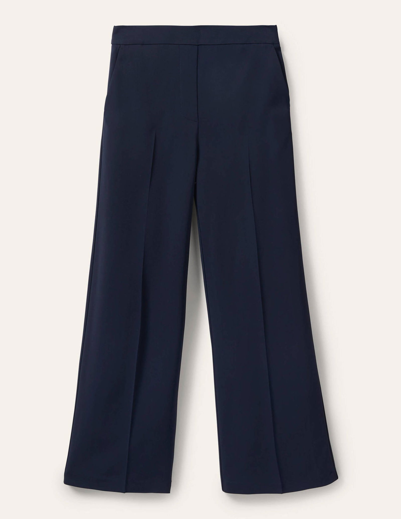 BODEN Albemarle Wide Leg Trousers in Navy | Endource