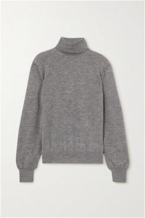 Dark-Grey Wool-Cashmere Rollneck Sweater – Chinti & Parker UK