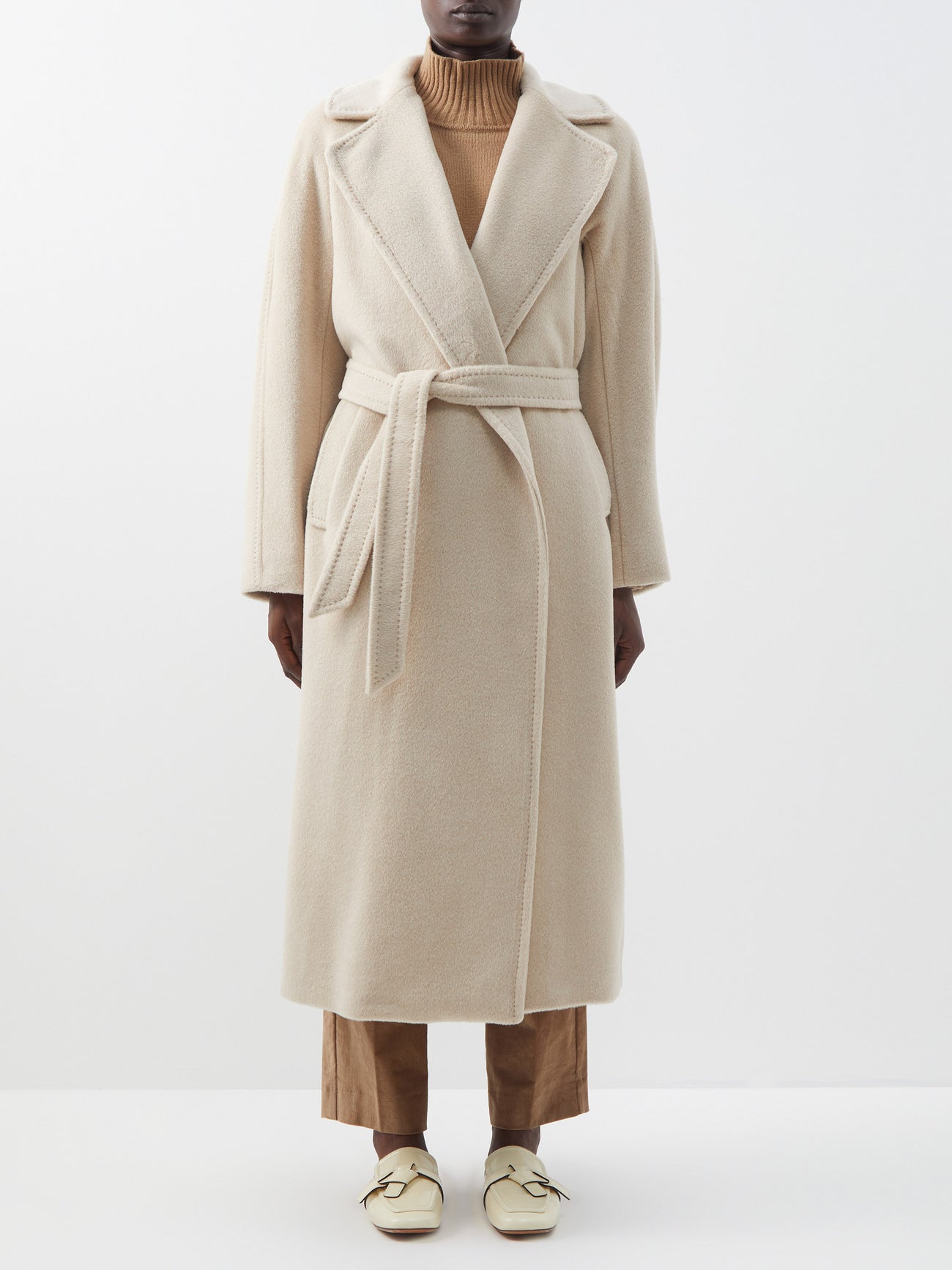 WEEKEND MAX MARA Tempera Coat in Ivory | Endource