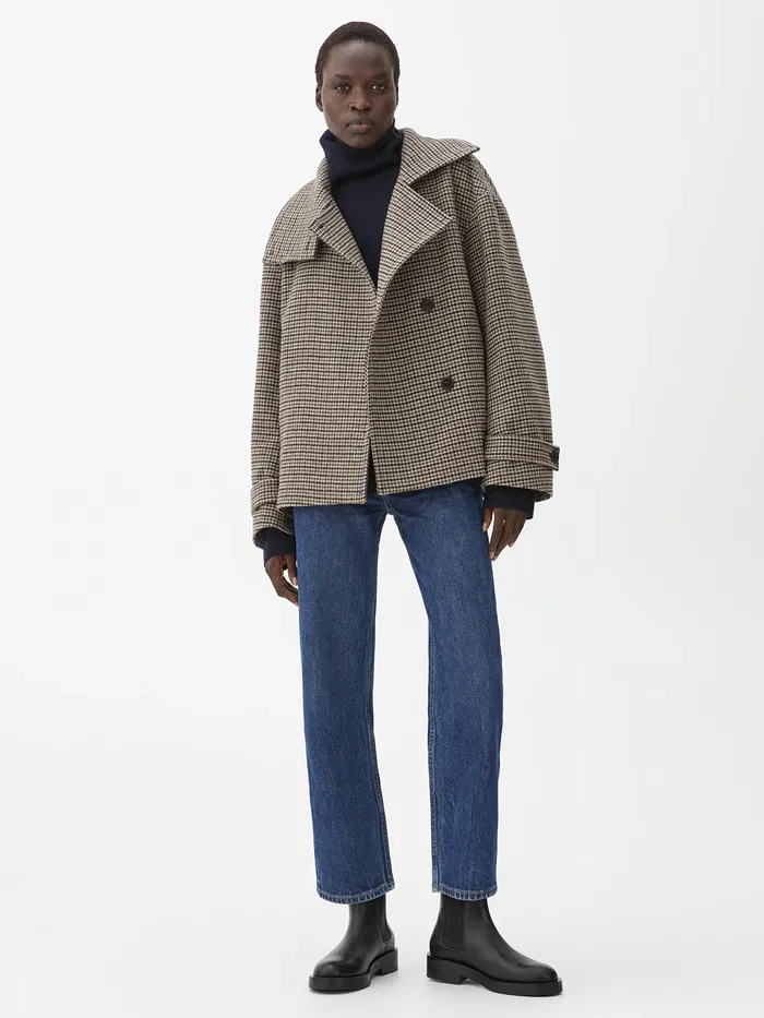 ARKET Chequered Wool-Blend Jacket | endource