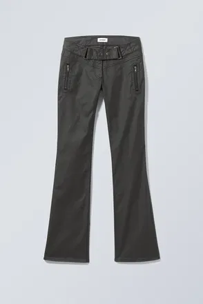 Weekday low waist flared sweatpants in black - part of a set