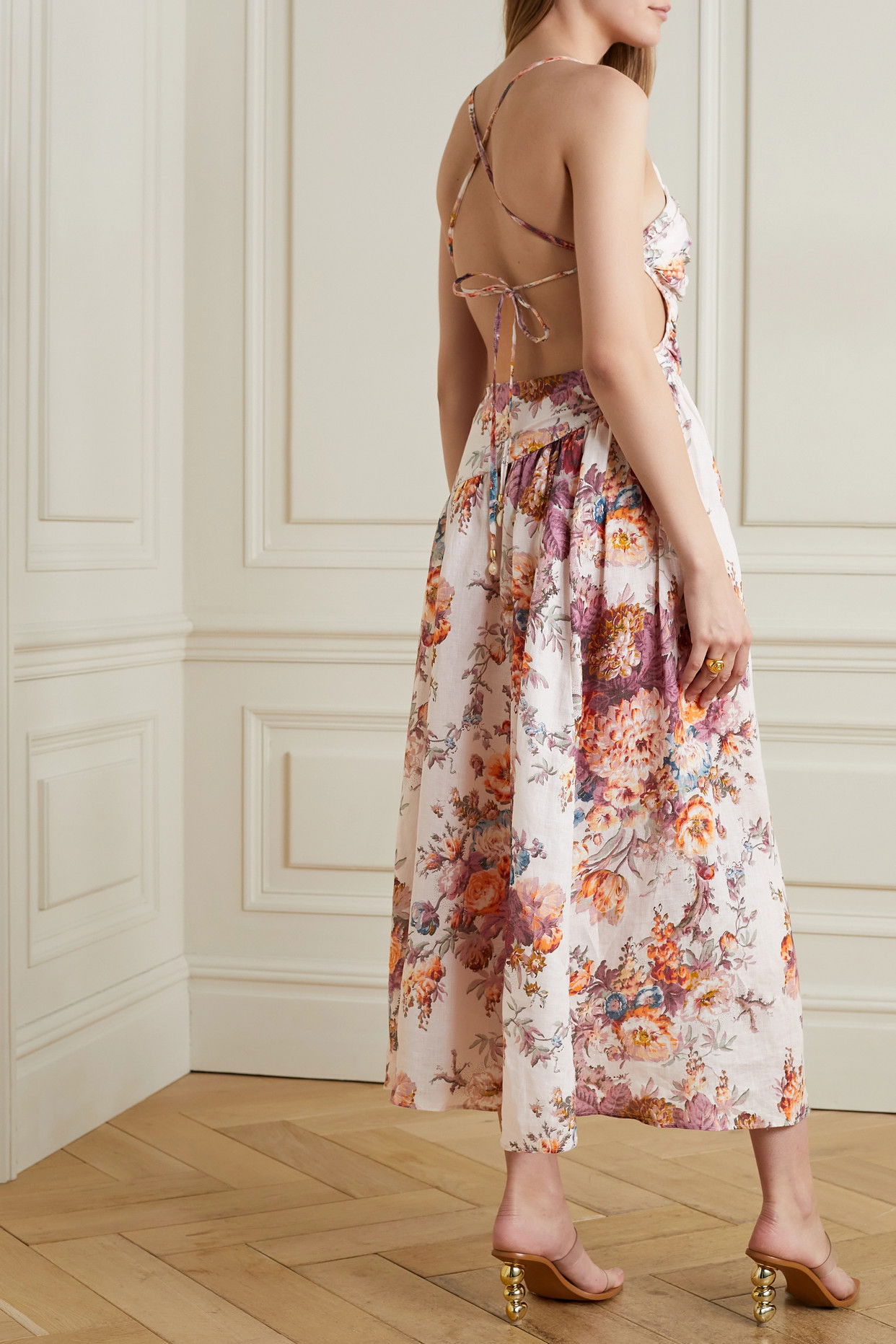zimmermann pattie floral cotton midi dress Zimmermann