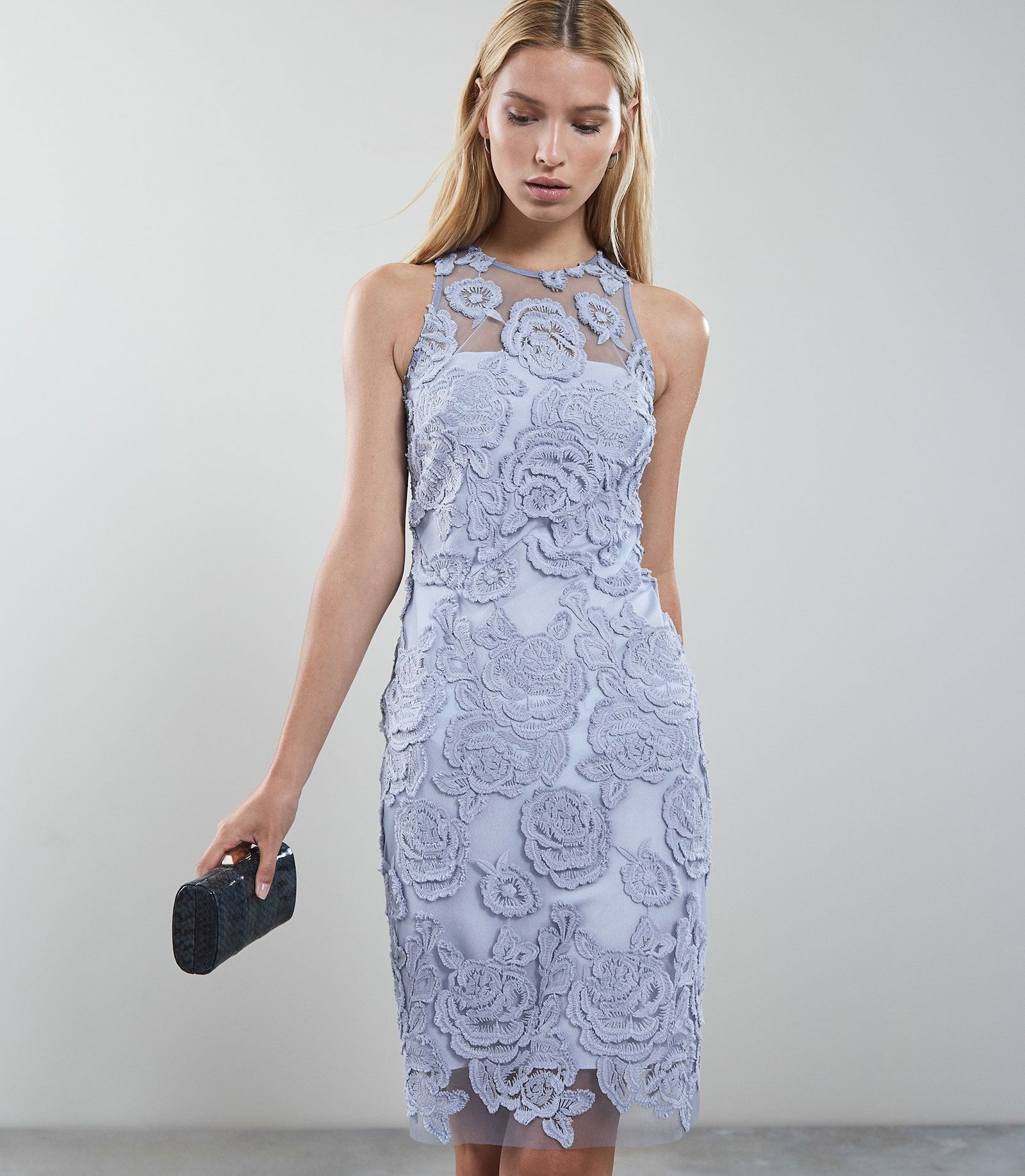 REISS Meghan Floral Lace Dress | endource