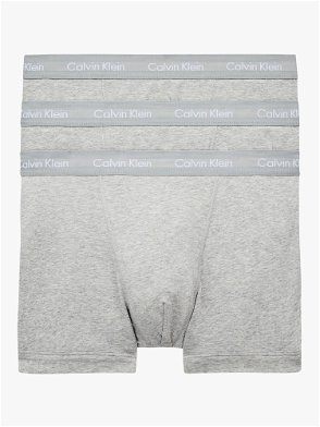 John Lewis ANYDAY Stretch Cotton Stripe Plain Trunks, Pack of 3
