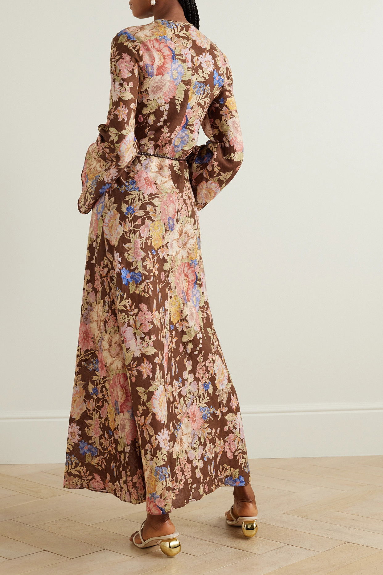 zimmermann august printed linen midi dress ZIMMERMANN August Floral Linen Midi Dress