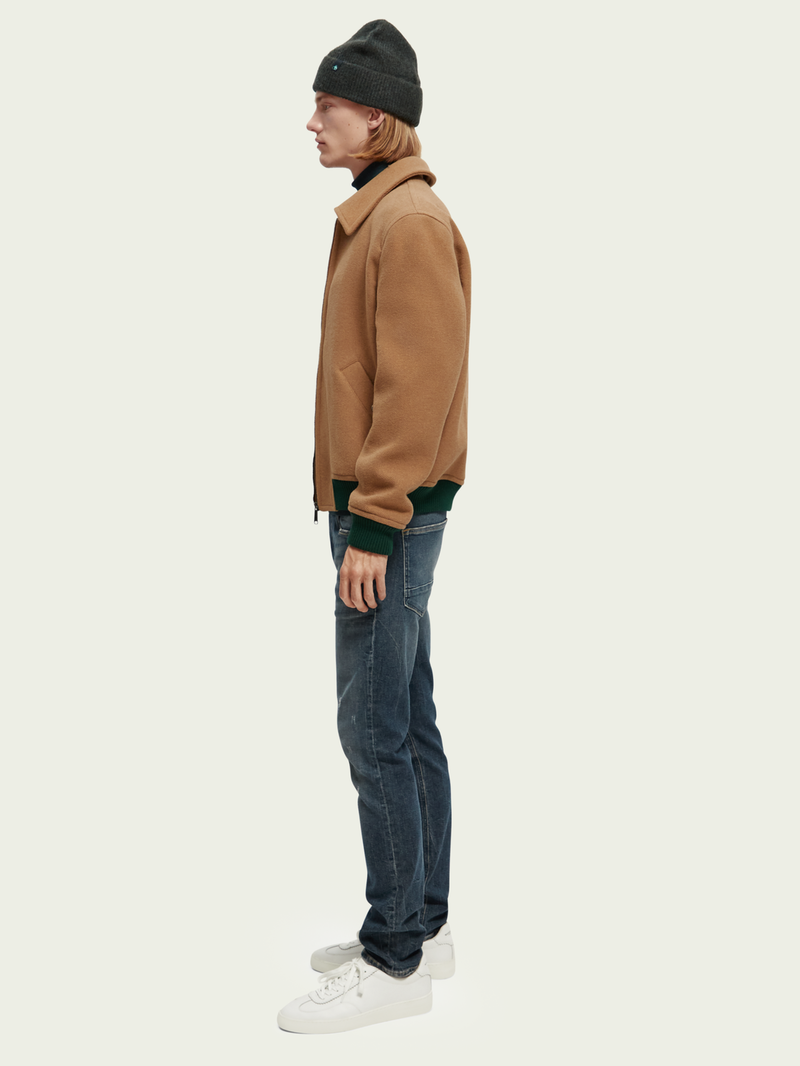 SCOTCH & SODA Wool-Blended Heavyweight Bomber Jacket | endource
