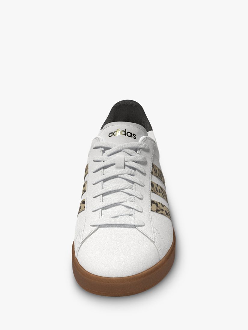 adidas gazelle silver green womens Adidas Grand Court 3.0 | Women's | (Leopard Stripes) Beige/Crystal  Linen/Aurora Coffee/Matte Gold main image 1