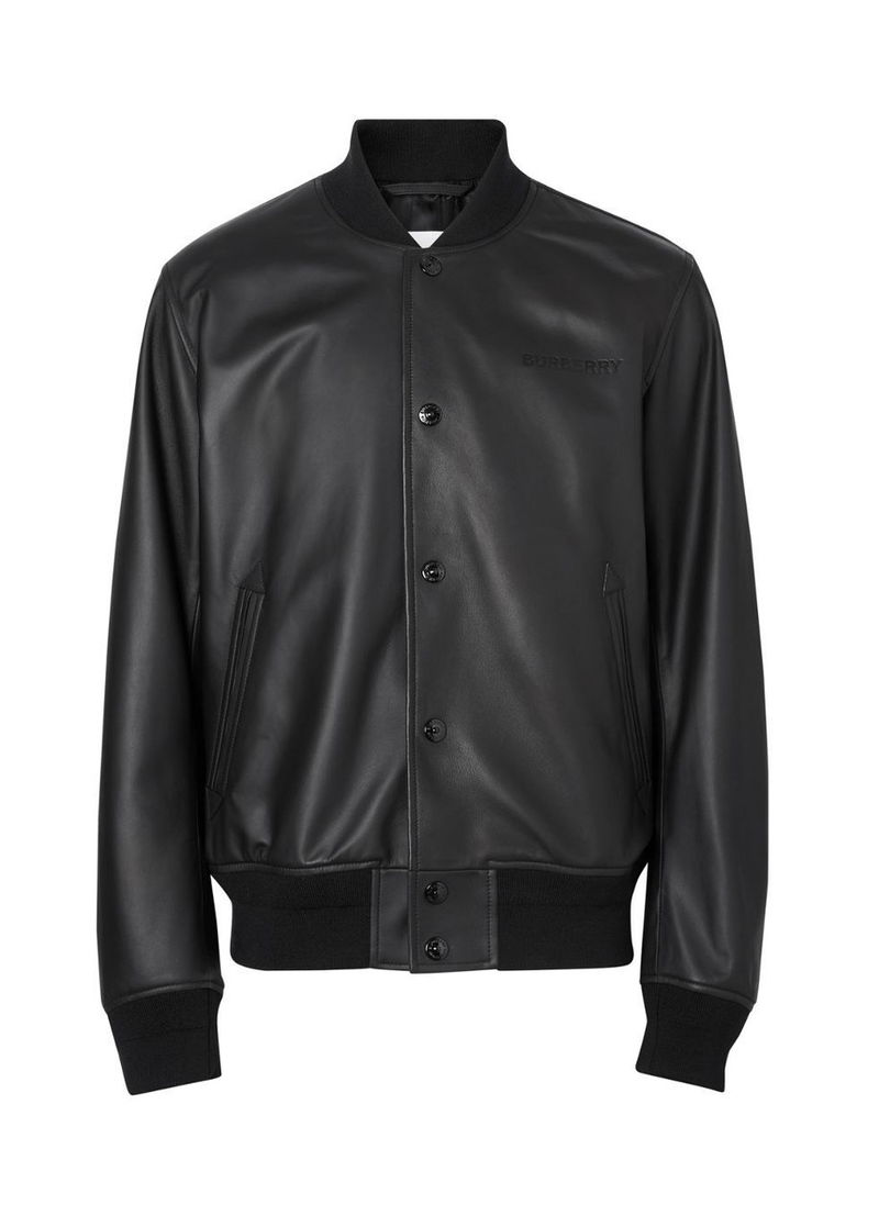 burberry black leather jacket