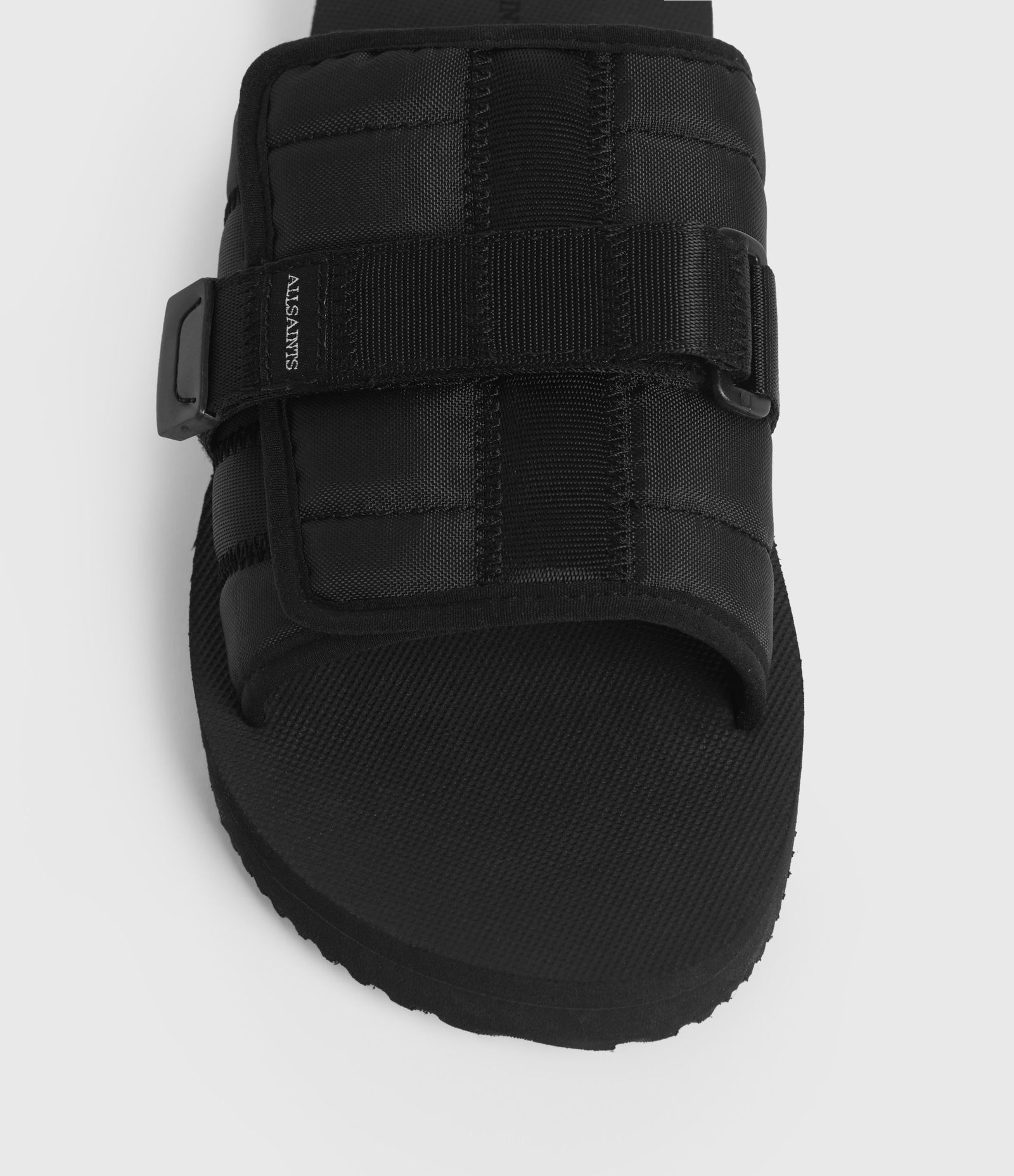 AllSaints Coleman Slip On Sandals Slides Mens 42 US 8.5 Quilted Logo Black Flats AllSaints  main image 2