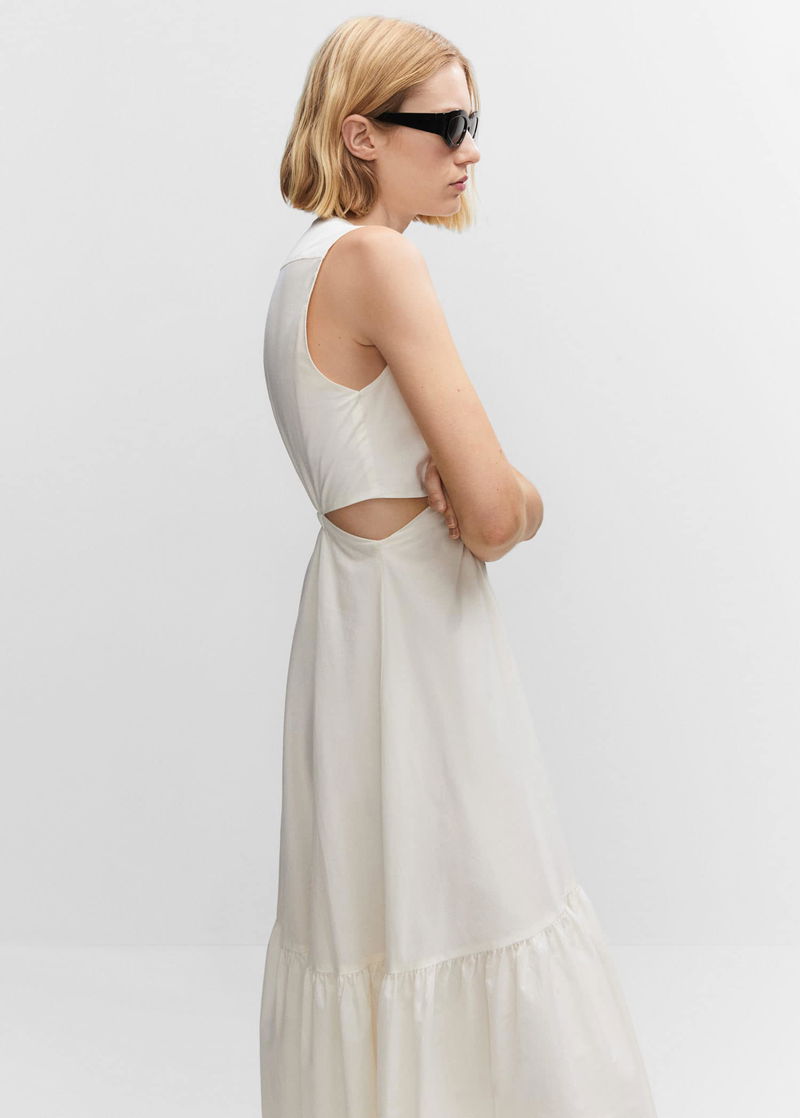 mango flared dress with openings MANGO Knot Dress With Openings