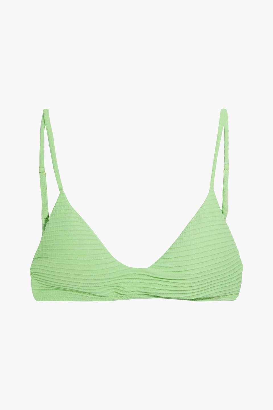 VIX PAULA HERMANNY Dune Lili Ribbed Bikini Top in Green
