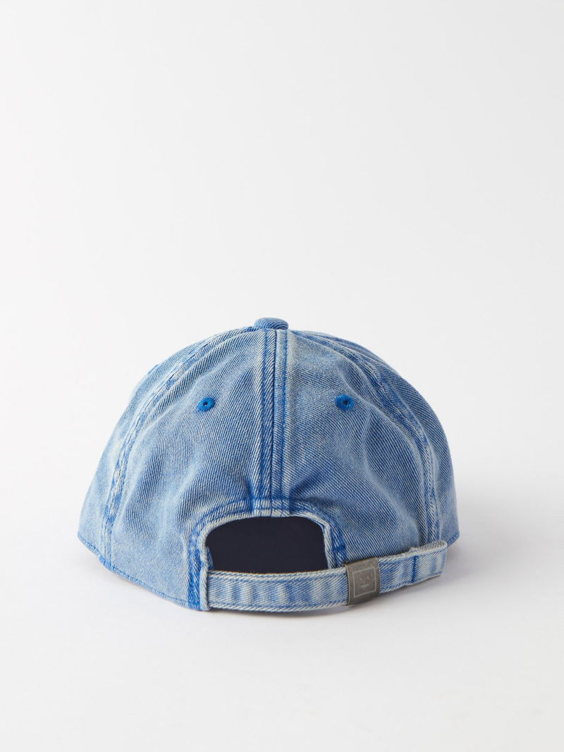 ACNE STUDIOS Cunov Crystal-Embellished Denim Baseball Cap  display picture 1