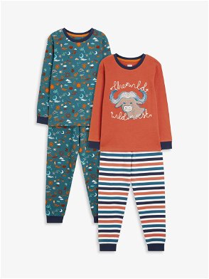 John Lewis Kids' Llama Party Pyjamas, Pack of 3, Multi, 2 years