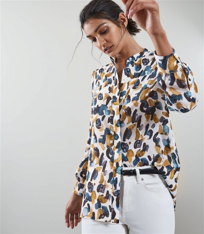 Reiss Everly Scarf Print Blouse - REISS