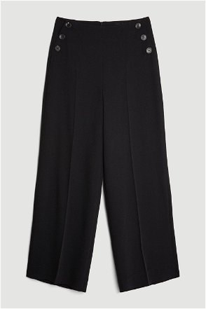 Plus Size Soft Tailored Wide Leg Trouser | Karen Millen
