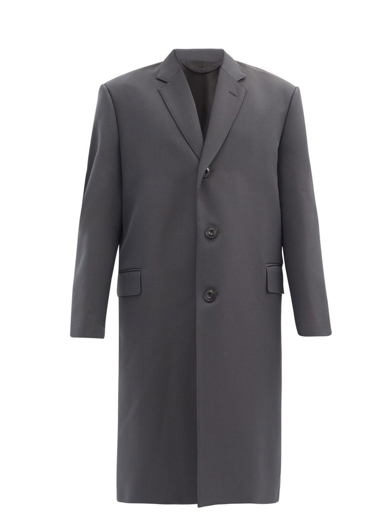 LEMAIRE Single-Breasted Twill Overcoat | Endource