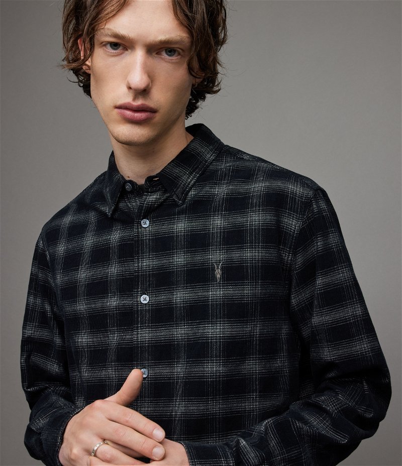 AllSaints 'starburn' Shirt in Black for Men