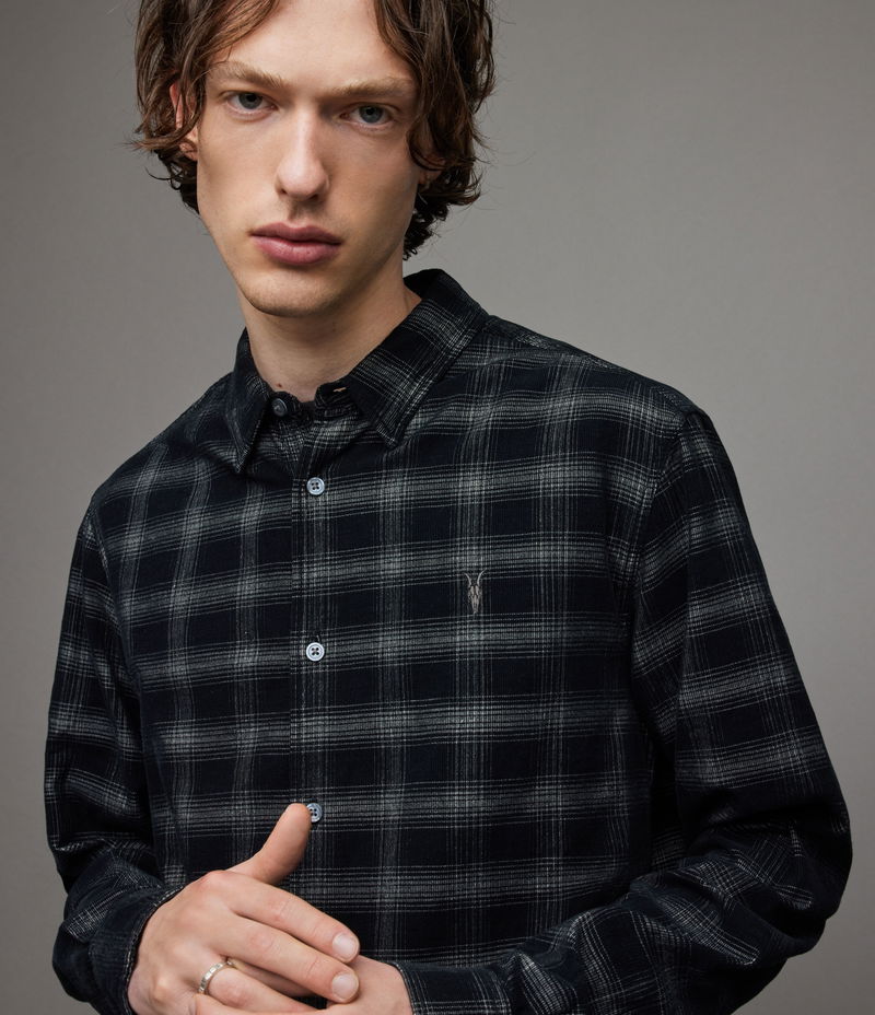 AllSaints 'starburn' Shirt in Black for Men