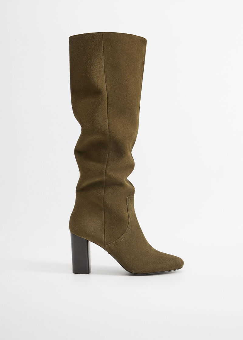 MANGO Suede High-Leg Boots endource