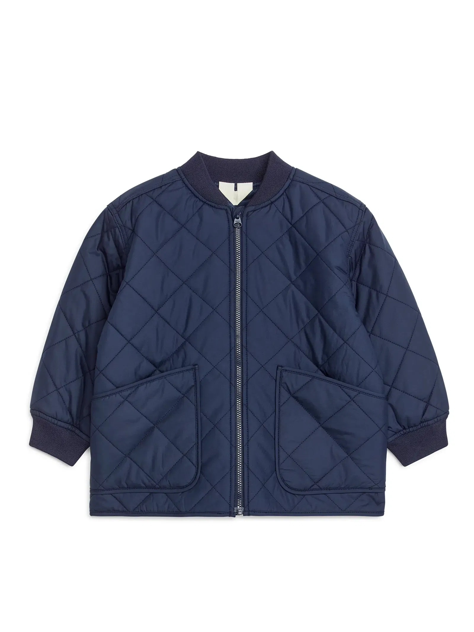 ARKET Quilted Jacket in Dark Blue Endource
