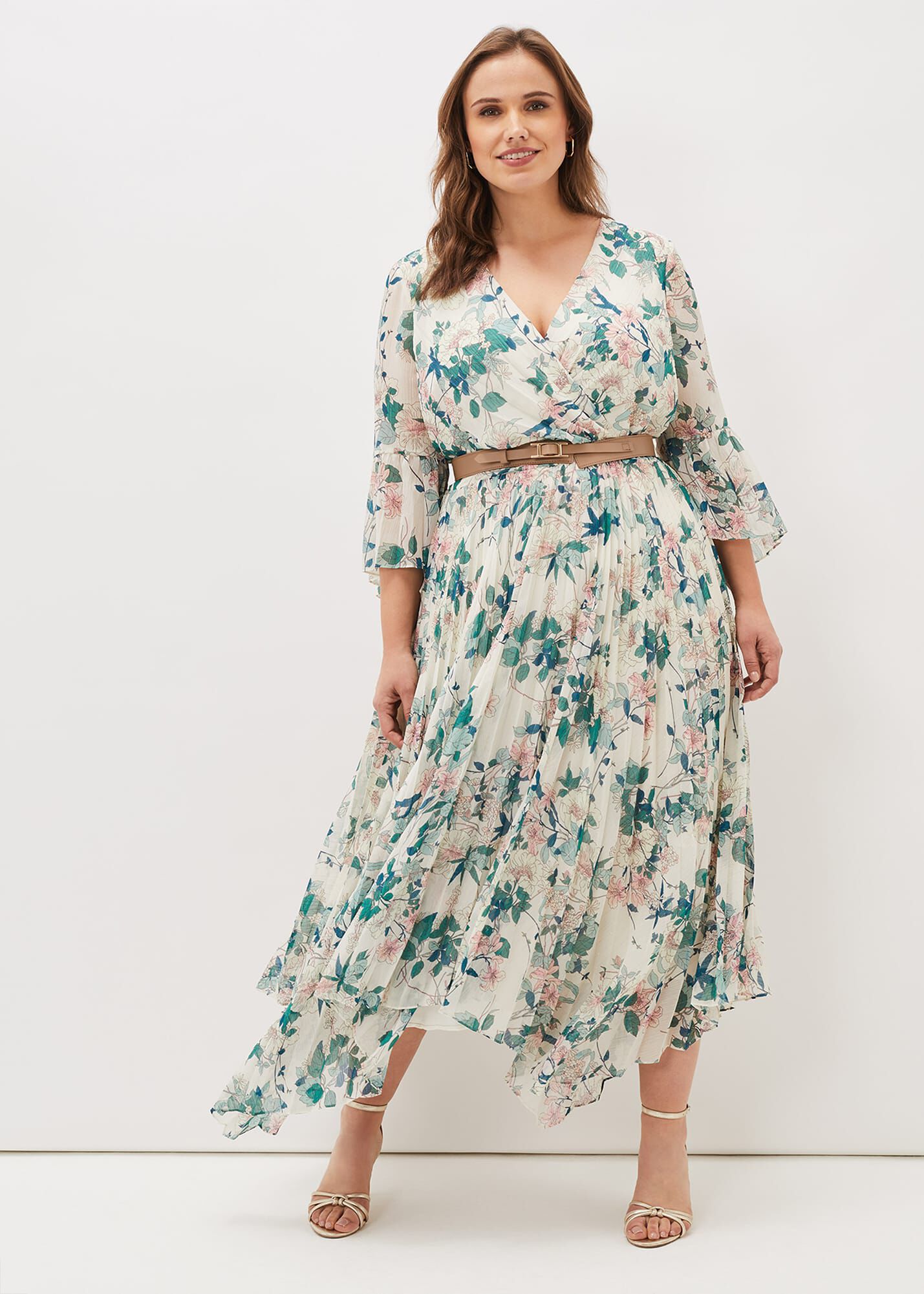 strapless open back dress Baltic Born Womens Daniella High Low Maxi Dress | Light Blue main image 0