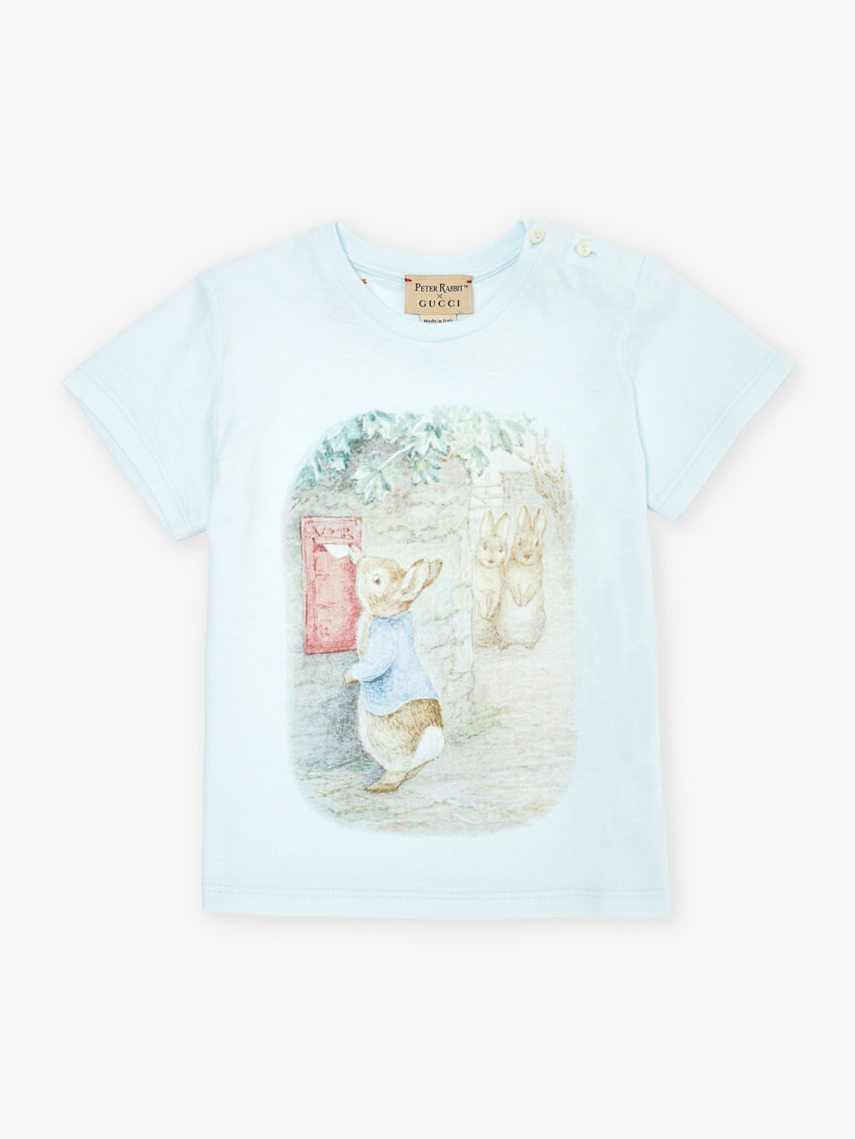 GUCCI Gucci x Peter Rabbit - Watercolour-Print Cotton T-Shirt 