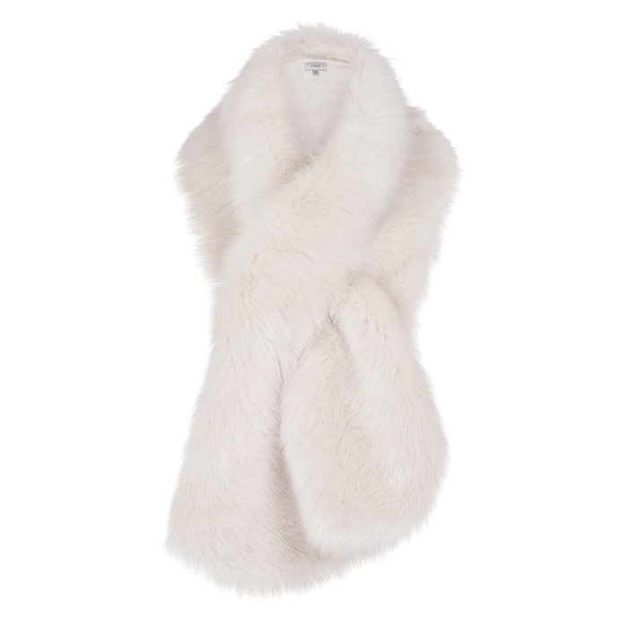 Coast luella Faux Fur Scarf in Ivory | Endource