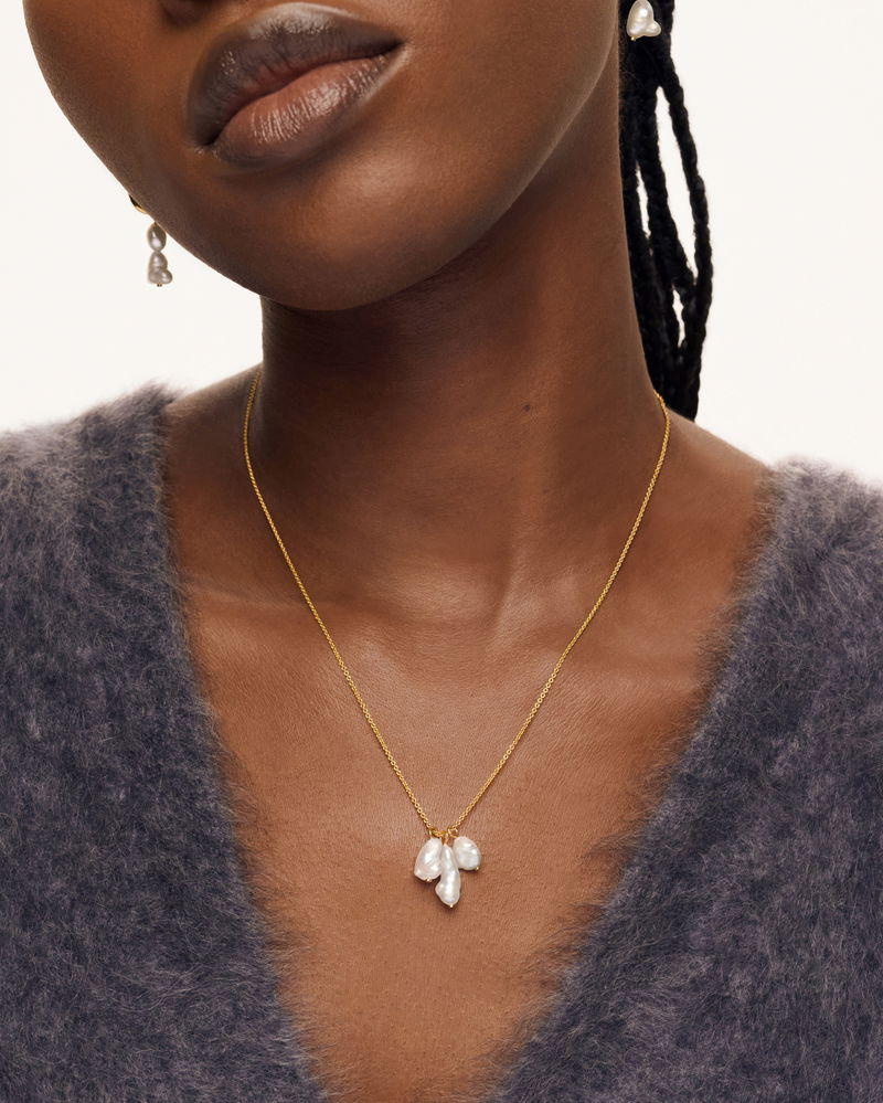 MONICA VINADER One of a Kind Keshi Pearl Cluster Necklace endource