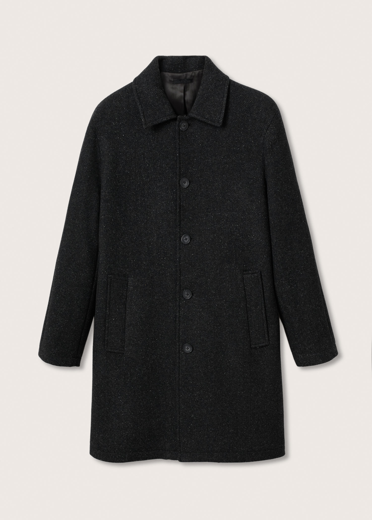 MANGO Recycled Wool Oversize Coat in Grey | Endource