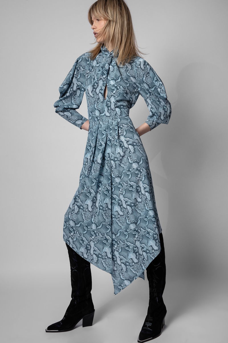zadig and voltaire silk dress Zadig & Voltaire Rozo Twist Front Silk Dress