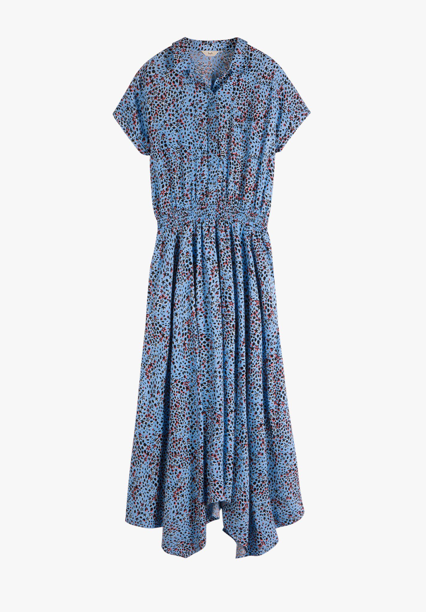 HUSH Kensington Shirt Dress in Blue Animal Star | Endource