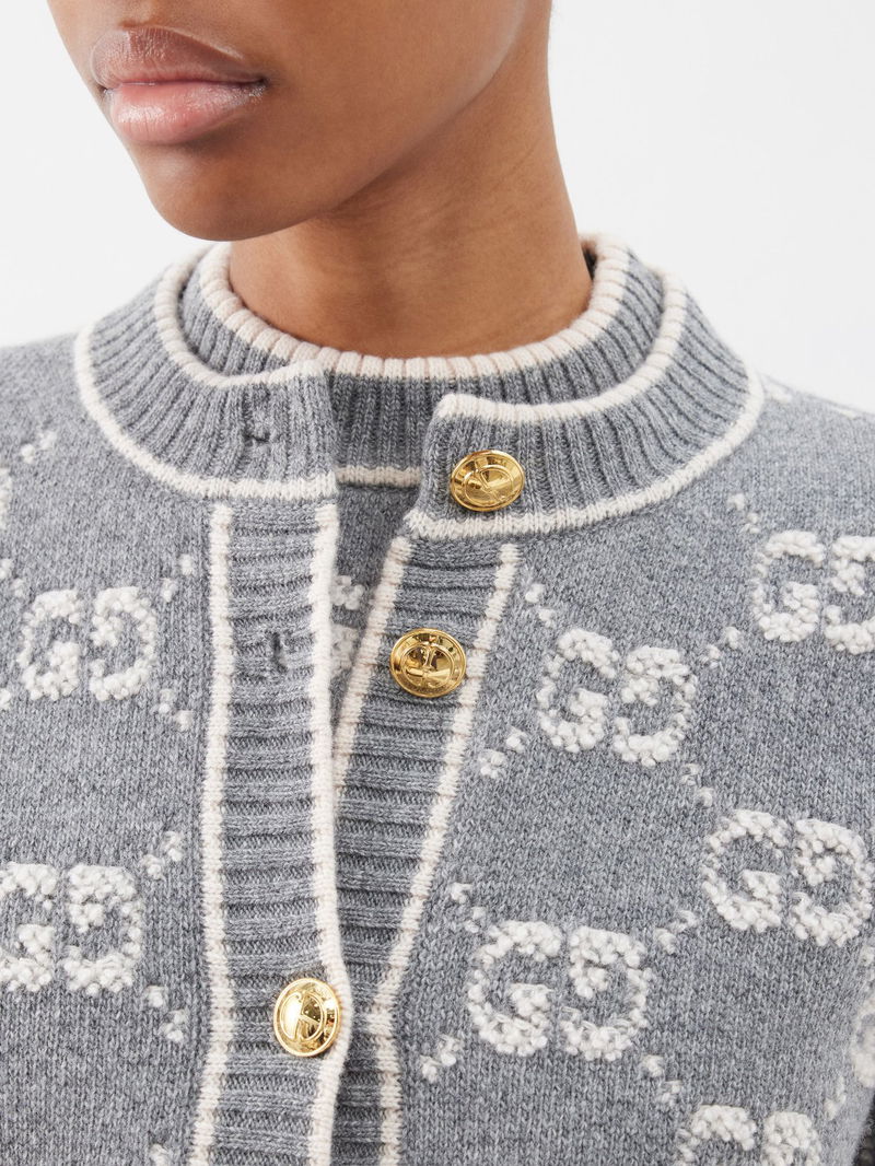 GUCCI GG-Jacquard Wool Cardigan endource