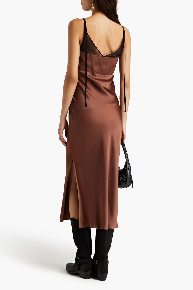 helmut lang satin dress Helmut Lang Cowl Neck Dress