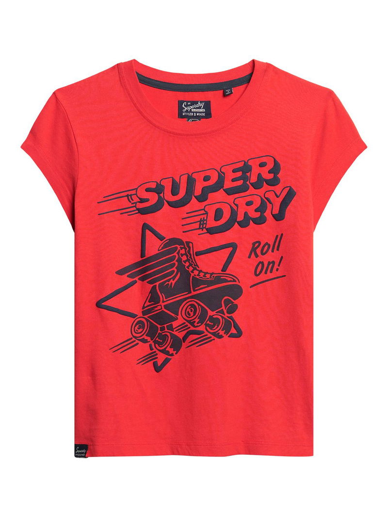 red superdry shirt