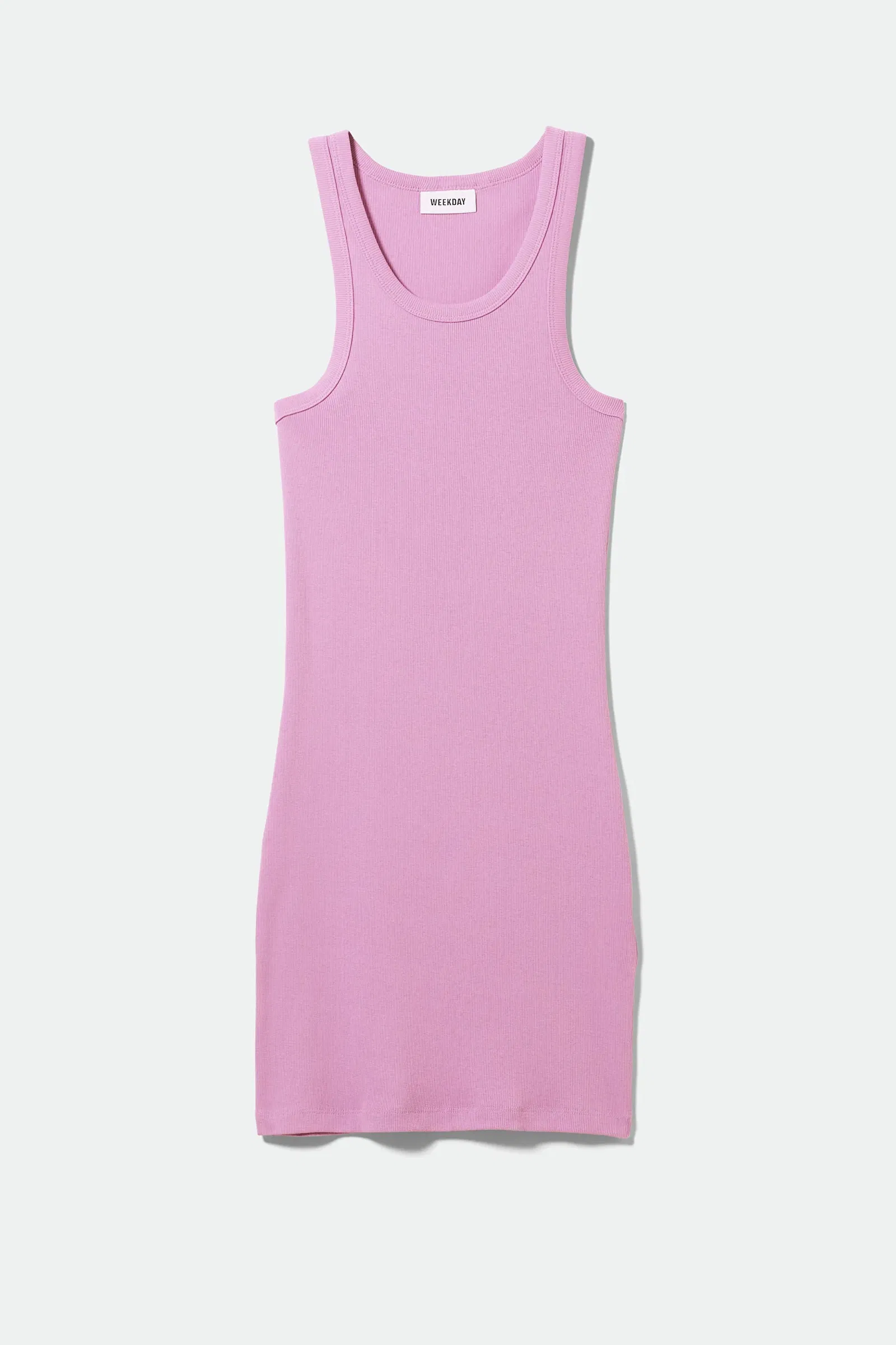 weekday ribbed dress WEEKDAY Eleana Sheer Rib Knit Mini Dress
