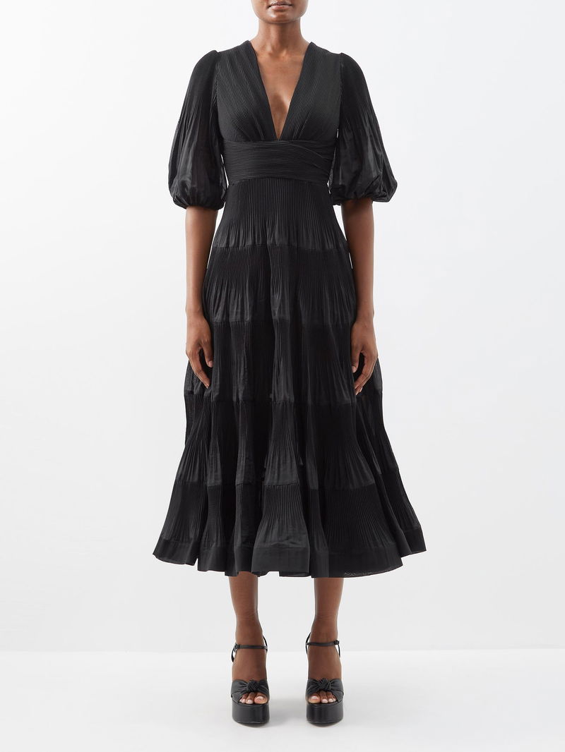 commense off shoulder dress Semi-sheer off-shoulder mesh long sleeve long dress - Red