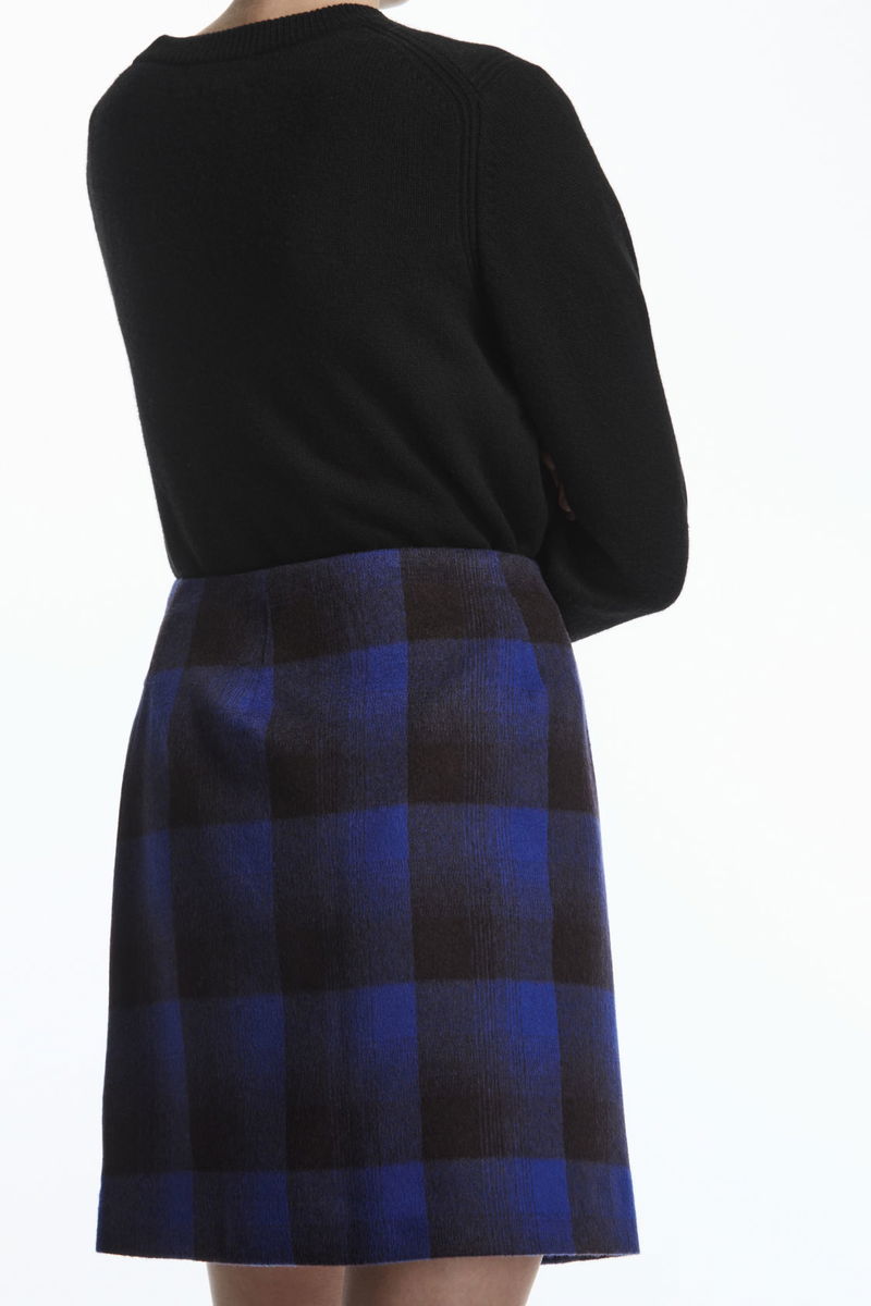 Wrap Skirt Asos Blue Plaid Skirt Asos Design Check Wrap Mini Skirt