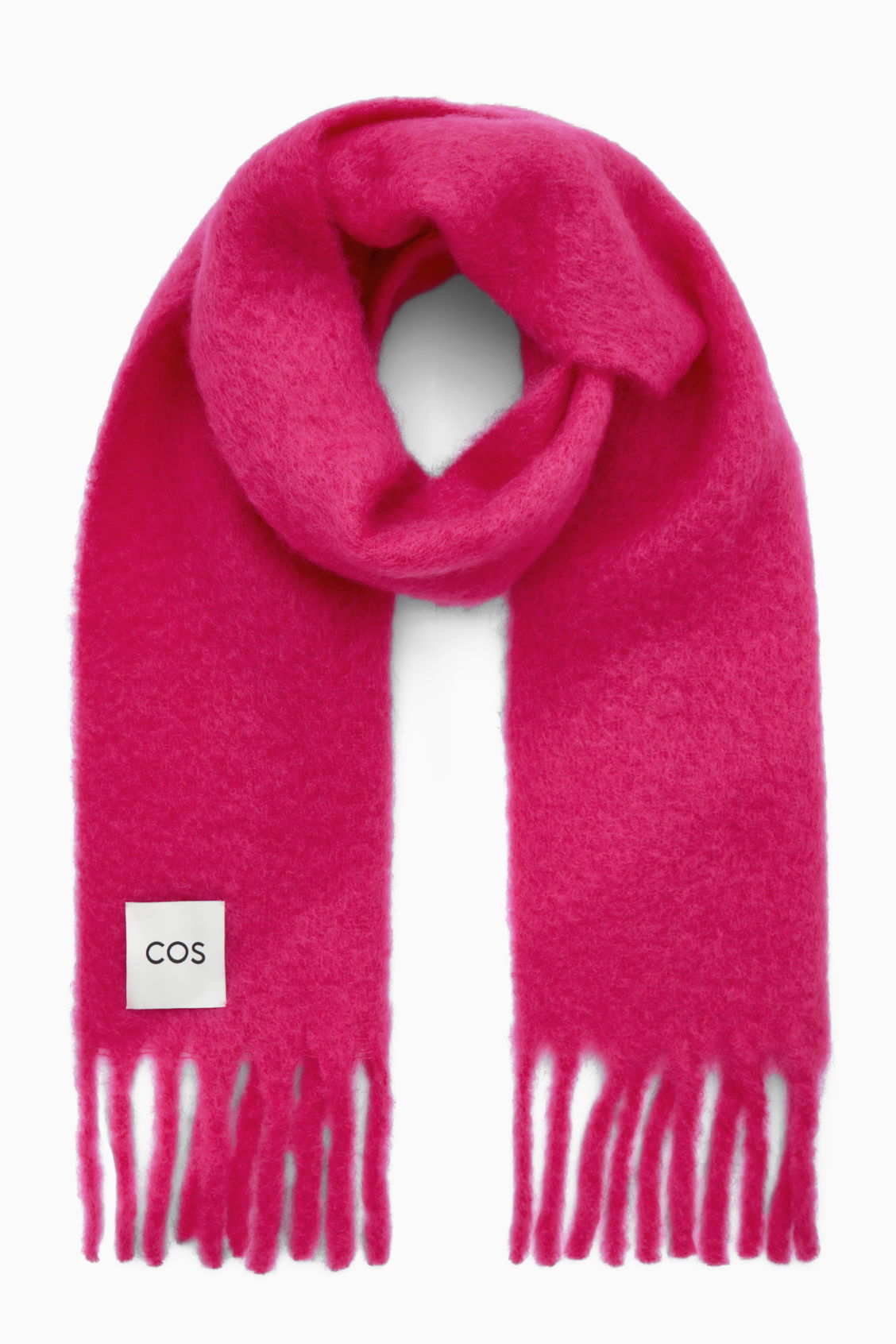 John Lewis Cashmere Scarf, Bright Pink at John Lewis & Partners