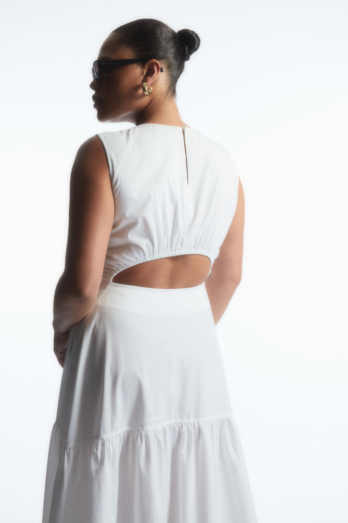 COS Open-Back Tiered Midi Dress | endource