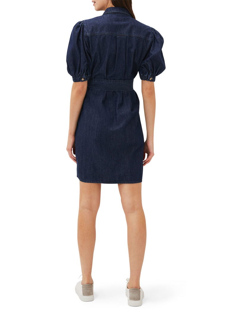 PHASE EIGHT Josephine Puff Sleeve Denim Mini Dress endource