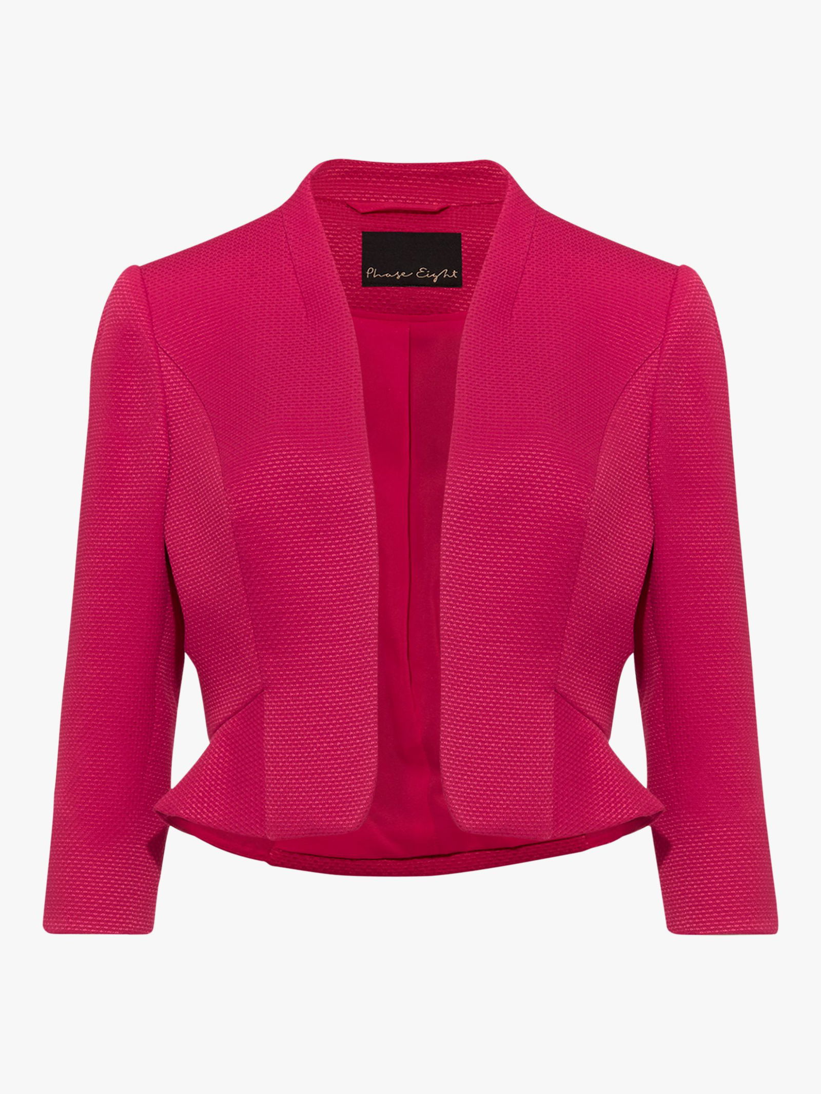PHASE EIGHT Clementine Peplum Hem Jacket in Fuchsia Endource