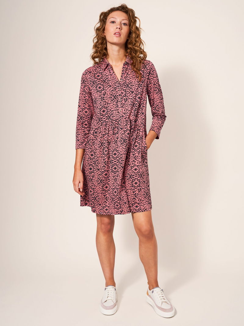 everly shirt dress Everly Mini Dress White